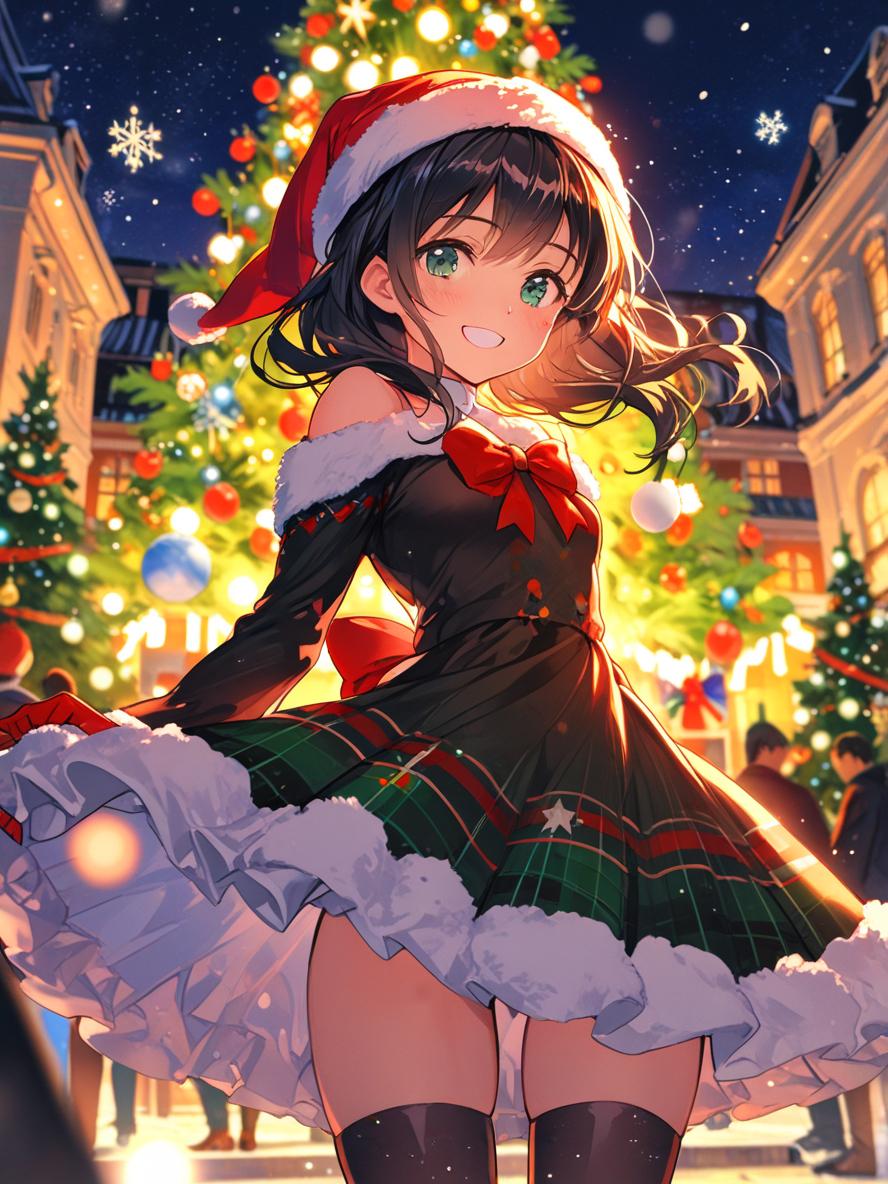 white christmas dresses Oshi No Ko Christmas Dress Anime Hoshino AI Cosplay Costume Christmas Red Suit, M / Costume+Wigs main image 0