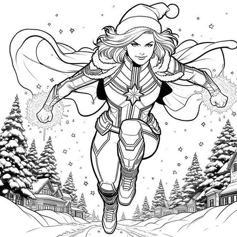 30 Christmas Superhero Coloring Pages, Superheroes, Christmas ...
