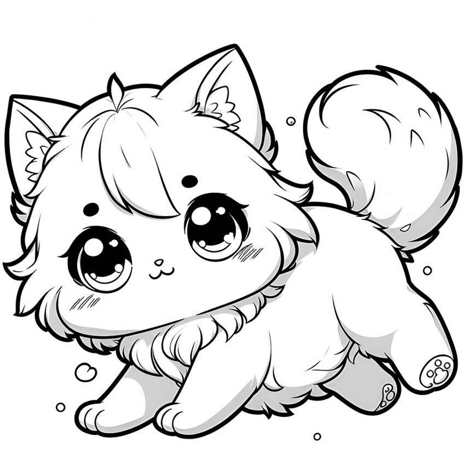 25 Kawaii Cat Coloring Pages, Kawaii Cats, Printable Coloring Pages
