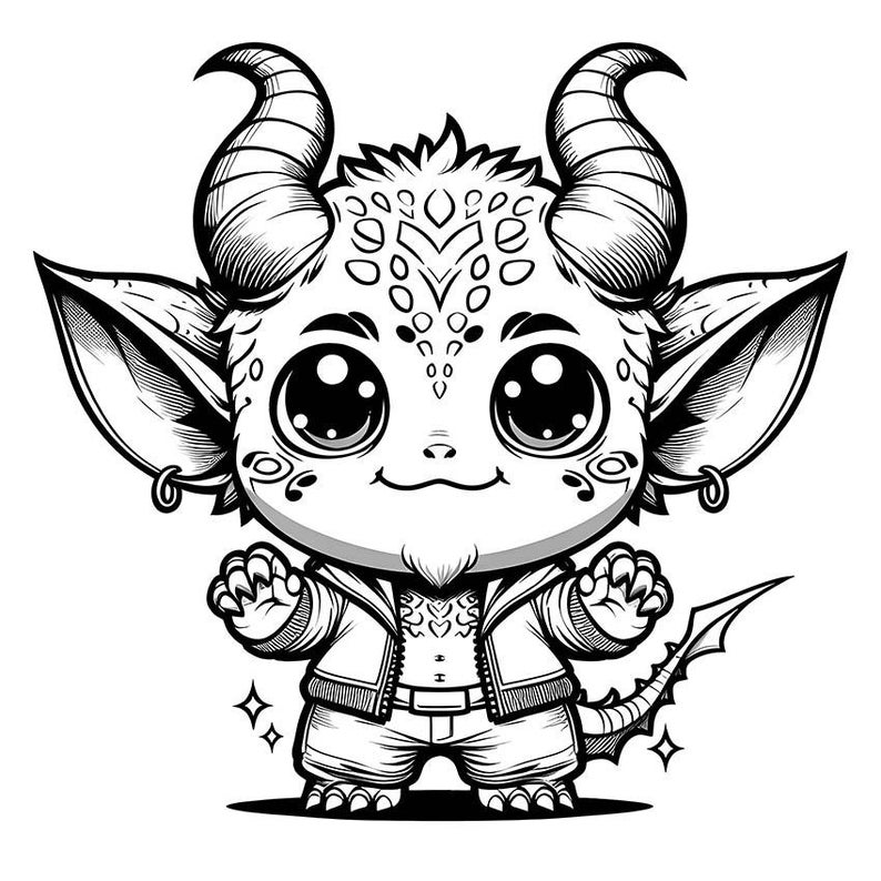 30 Kawaii Monster Coloring Pages, Kawaii Coloring, Monsters, Halloween ...