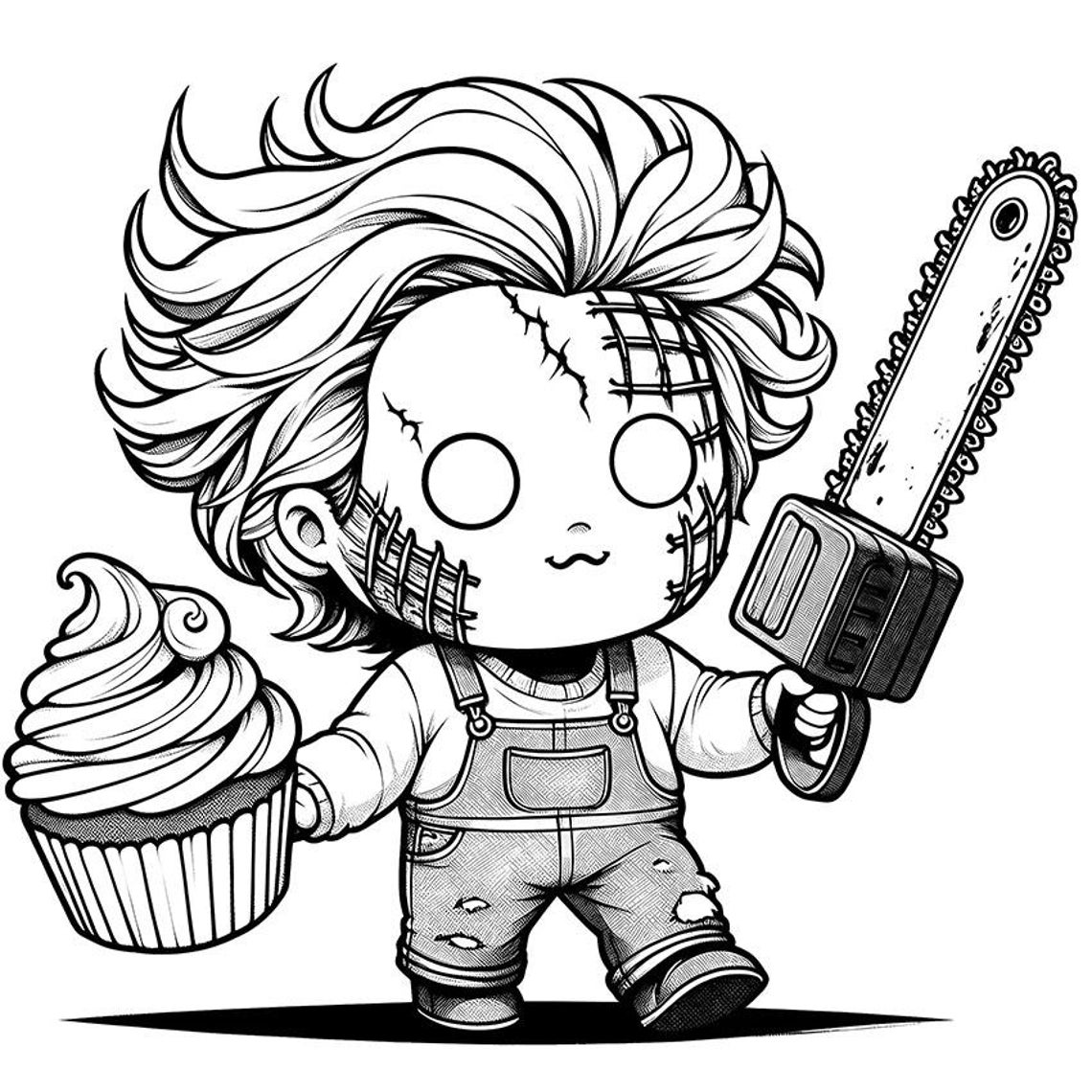 Slasher Coloring Pages 30 Chibi Slasher Coloring Pages, Kawaii Coloring, Slashers, Halloween ...