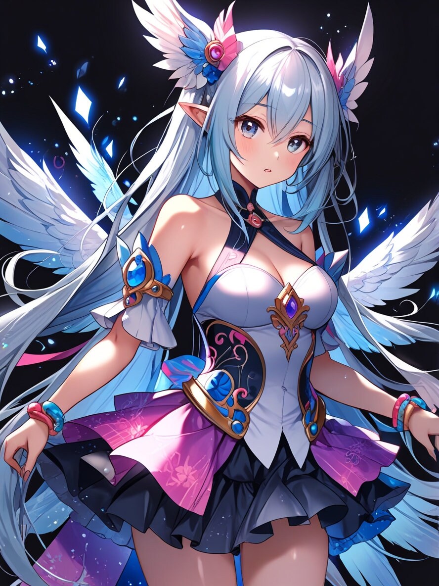 100 ファンタジーアニメの女の子、アニメアート、かわいい、アニメ