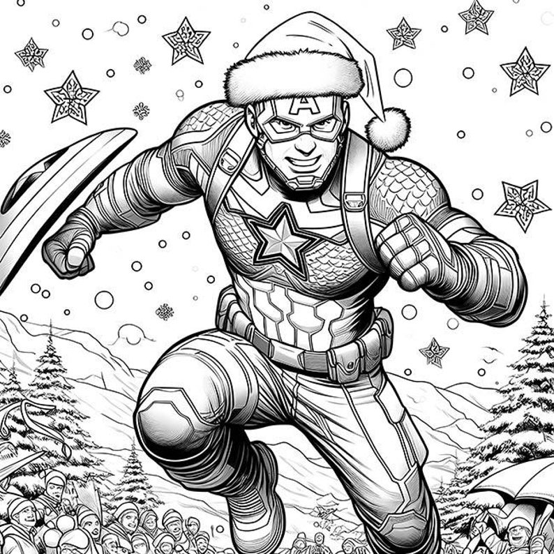 30 Christmas Superhero Coloring Pages, Superheroes, Christmas ...