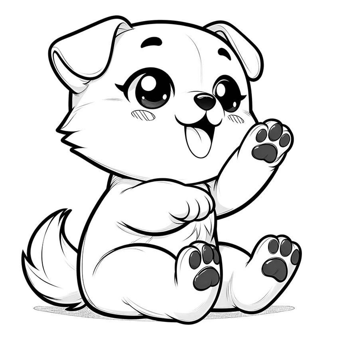 25 Kawaii Dog Coloring Pages, Kawaii Dogs, Printable Coloring Pages ...