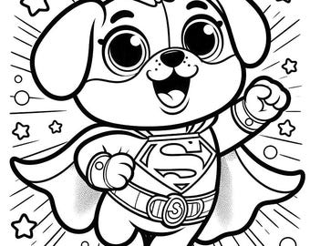 25 Super Pet Coloring Pages, coloring pets, dogs, cats, heroes, kids, coloring pages, printables, jpg, pdf