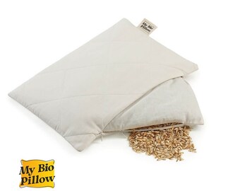 Organic Spelt Husks Pillow, 100% Cotton Pillow Cases, Natural Cushion, Suitable Useful Gift