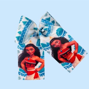 Moana Princess Disney Inspired Hair Bow, Moana Cheer Hair Bow for Girls and Baby, Princess HairBow, Hair Clip, Birthday Gift for Girls