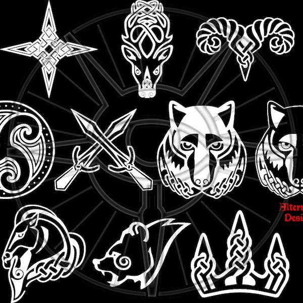 Skyrim Hold Guard Shield / Banner / City Symbols - Digital Download - SVG and PNG