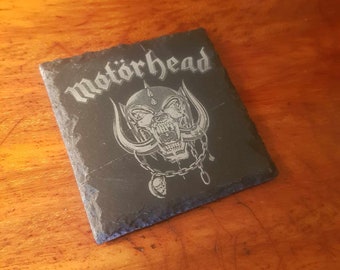 Motorhead - Laser Etched Slate Coaster - 10cm - New Improved Version