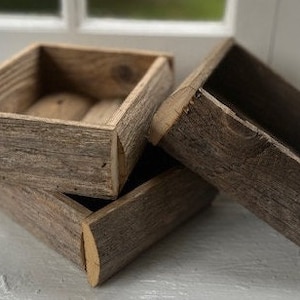Square Wood Box for Centerpiece 