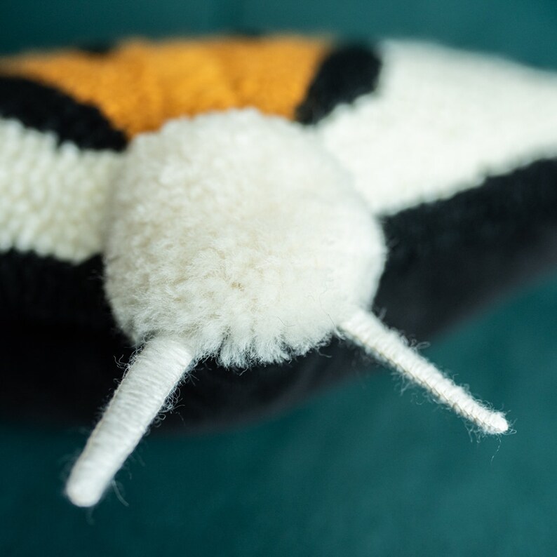 PILLOW MOTH HAPLOA Punchneedle Embroidery Livingroom Decor Etsy