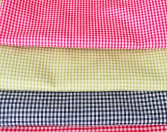 Gingham polycotton patterned, width 1.64yrd/150cm, premium fabric buffalo checked craft, apparel, DIY, man women shirt, patchwork, gift, sew