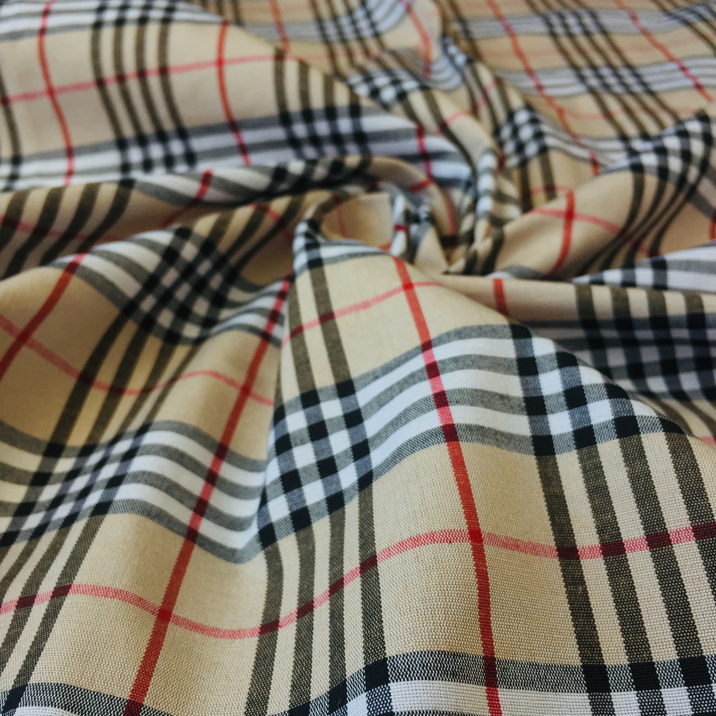 Burberry Silk Fabric - Etsy