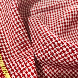 Red White checks gabardine