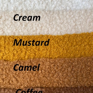 Boucle, 13 more color curly cue boucle plush, wide 59', Coat and upholstery Fabric, Wooly Plush Fabric, stuffed toys fabric, Soft plush,