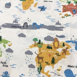 Baby Flanell Stoff, Breite 2,60 Meter, Weiß Entdeckung Design, Baby Baumwolle Flanell, Stoff für Babydecke, Kinderkleidung, türkische Baumwolle,