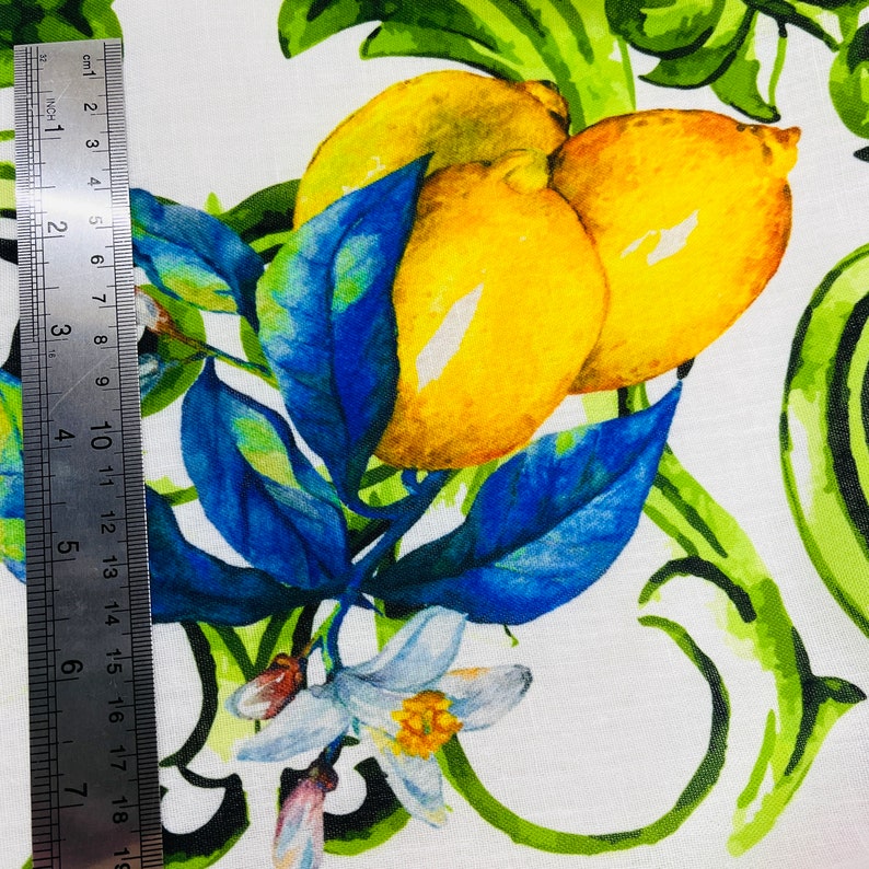Lemon linen Fabric, wide 1.64 yards, linen fabric, craft fabric, apparel, tablecloth, curtain, apron, kitchen decor, runner, drapery, pillow