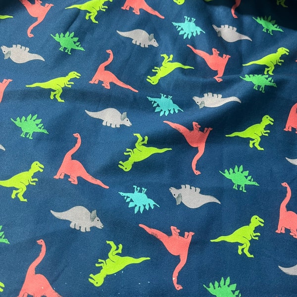 Tissu spandex extensible dans 4 directions, tissu à motifs de dinosaures colorés haut de gamme, par mètre/mètre, lycra 150 cm/1,64 yard de large, maillots de bain