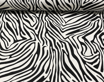Upholstery canvas fabric, wide 1.96 yards, Water and oil repellent, black white, zebra pattern, home decoration, modern outdoor material,