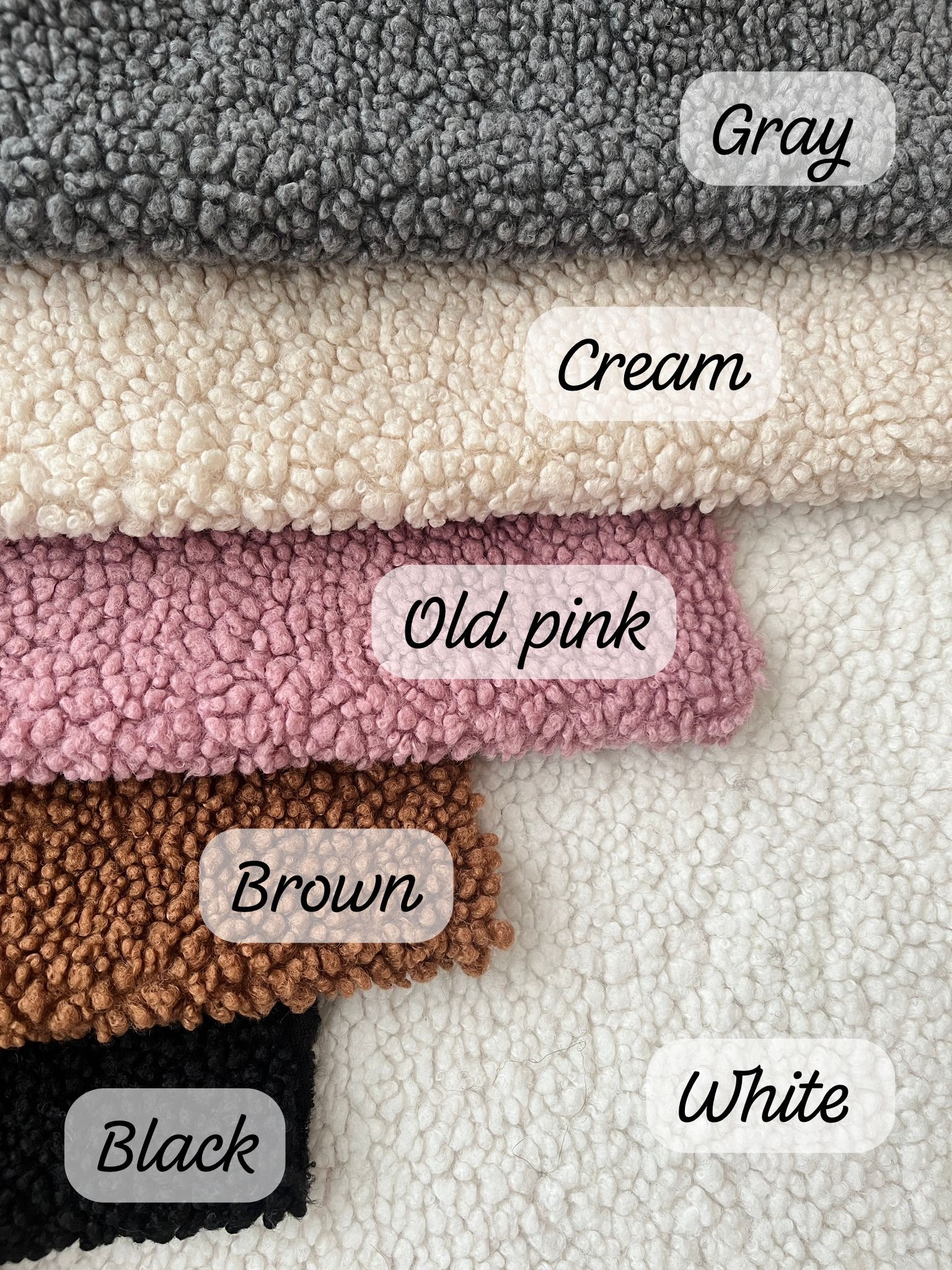 Teddy Boucle Fabric, Wide 62