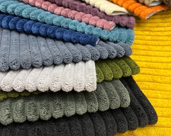Velvet Corduroy Upholstery, wide 55", Upholstery woven fabric, furniture, pillow, chair, home decor fabric, 14 colors, cushion, Poang Cover,