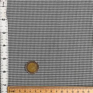 Small Houndstooth Fabric, Wide 1.64yard, Polyviscose Black White Fabric, Blanket scarf, Jackets, Poncho,  Skirt, Vest, Dress, suit, cushion