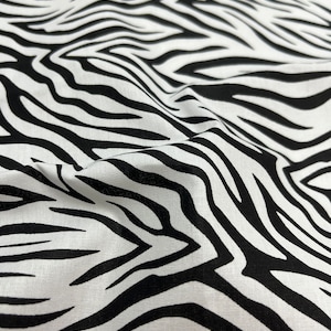Zebra Pattern Cotton fabric, Wide 2.62 yard, Premium Digital Printed, Natural, 100% Cotton, duvet covers, home decoration craft gift fabric,