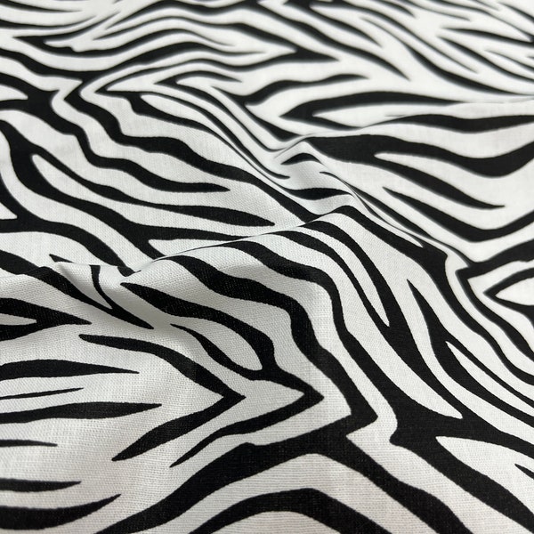 Zebra Pattern Cotton fabric, Wide 2.62 yard, Premium Digital Printed, Natural, 100% Cotton, duvet covers, home decoration craft gift fabric,