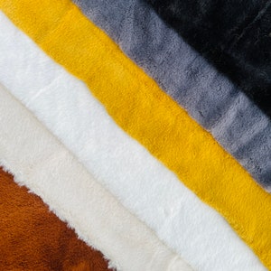 Plush fabric, 9 more color, wide 1.64 yarda, mustard faux fur, vegan, one sided fur fabric, soft plush, rabbit fur, plush stuffed toys,