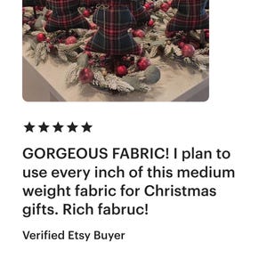 Stewart Crafting material, Wide 1.85yard, Table Cloth, Scottish, Plaid Pattern linen, Navy Red Noel Checkered, Christmas Decor, 105gsm, zdjęcie 13