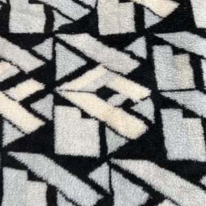 Geometric sherpa fur Fabric, Wide 1.64yard, Fursuit Vest, Tops, Cardigan, Poncho, scarves, vegan, ecofriendly