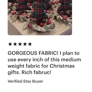 Stewart Crafting material, Wide 1.85yard, Table Cloth, Scottish, Plaid Pattern linen, Navy Red Noel Checkered, Christmas Decor, 105gsm, zdjęcie 3