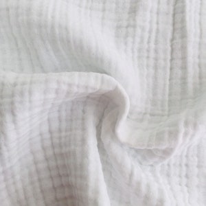 Four layer muslin, 94.48inc wide, Gauze Fabric, %100 Cotton Gauze Fabric, white, Quilt Fabric, soft fabric, bathrobe fabric,
