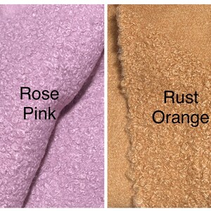 Boucle, 18 more color curled Sherpa Teddy plush, wide 59” Coat and upholstery Fabric, Wooly Plush, Soft plush, Thick, chair, sofa, furnitur zdjęcie 11