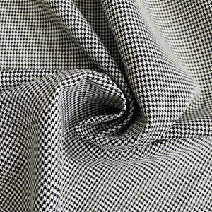Small Houndstooth Fabric, Wide 1.64yard, Polyviscose Black White Fabric, Blanket scarf, Jackets, Poncho,  Skirt, Vest, Dress, suit, cushion