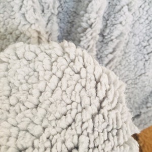 Solid Natural Creamy White Sherpa Plush Fleece Fabric By The Yard