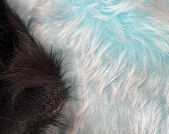 Mint plush fabric, wide 150cm long pile faux fur, furry, soft plush, coat, stuffed toys, teddy, Accessories, shaggy, vegan,