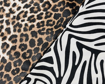 Tessuto per tappezzeria, larghezza 1,96 iarde, tessuto di tela, fantasia zebrata, fantasia leopardata, tessuto per la casa, materiale decorativo, rivestimento per poltrona, tessuto di cotone