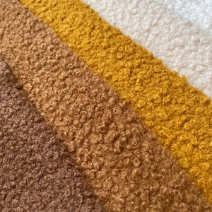 Boucle, 13 more color curly cue boucle plush, wide 59', Coat and upholstery Fabric, Wooly Plush Fabric, stuffed toys fabric, Soft plush,