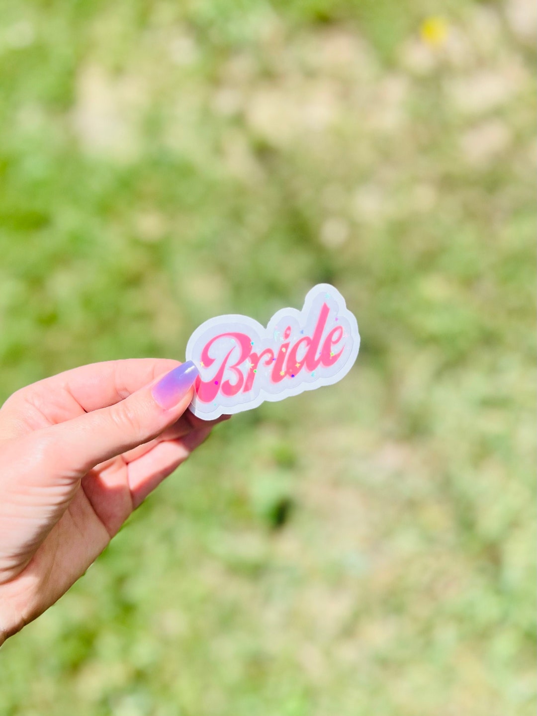 Bride Babe Sticker Bundle Glitter Laminated Waterproof Transparent ...