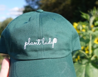Plant Lady Embroidered Hat for plant lover, plant mom, gardener gift