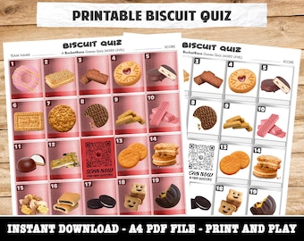 Printable Biscuit Picture Quiz Mixed Level