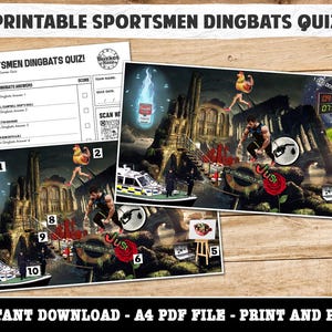 Printable Sportsmen Dingbats Quiz