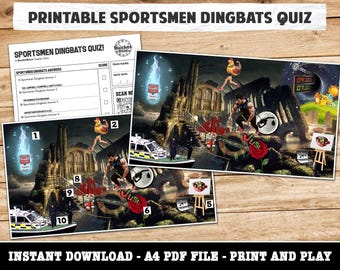 Printable Sportsmen Dingbats Quiz