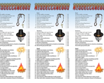 Printable Guy Fawkes Scavenger Hunt Game