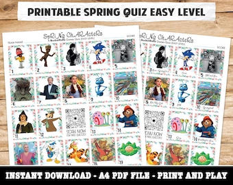 Druckbare Frühling Charakter Bild Quiz Easy Level