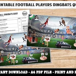 Printable Footballer Dingbats Quiz 1