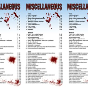 Printable Halloween Scavenger Hunt Game