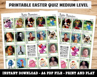 Printable Easter Character Picture Quiz Medium Level