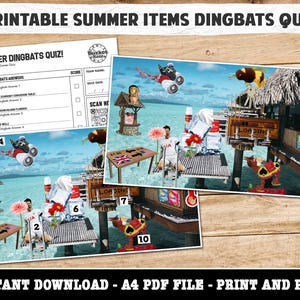 Printable Summer Dingbats Quiz